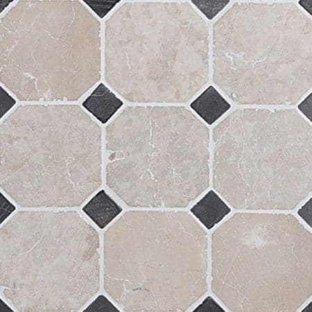 klassinen kuvio valkoine-harmaa marmori mosaiikki, 100x100mm