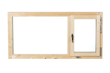 PUUIKKUNA 12X6 (1190X590MM), 1/3 kierros ja sisäänpäin kallistus, OIKEA käsi. 12mm paketti