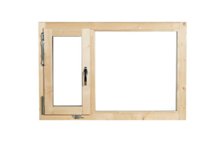 PUUIKKUNA 9x6 (890X590MM), 1/3 kääntyvä ja sisäänpäin kallistettava, vasenkätinen. 12mm paketti